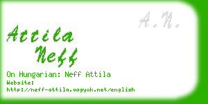 attila neff business card